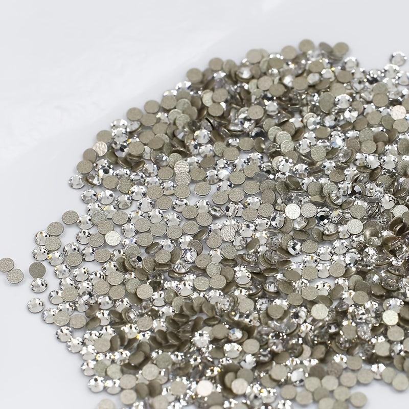 1440 Pcs Clear Glass Nail Art Charms for Sparkling Nail Decorations