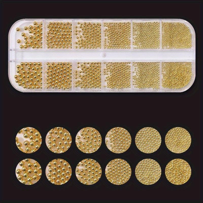 Nail Caviar Beads Nail Art Metal Mini Beads Size Round Steel Ball Beads