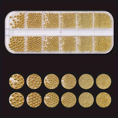Nail Caviar Beads Nail Art Metal Mini Beads Size Round Steel Ball Beads