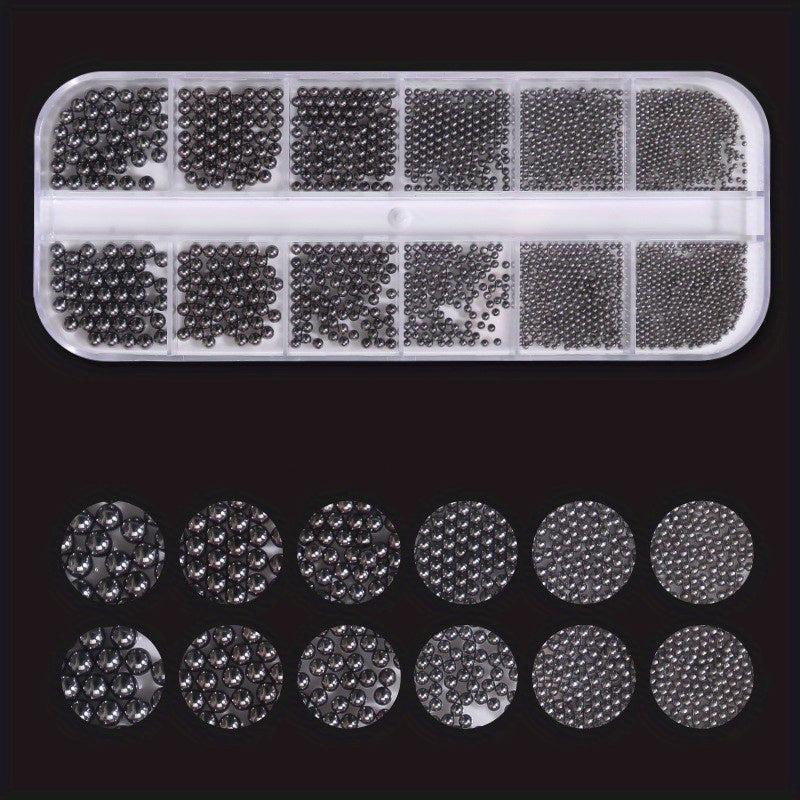 Nail Caviar Beads Nail Art Metal Mini Beads Size Round Steel Ball Beads