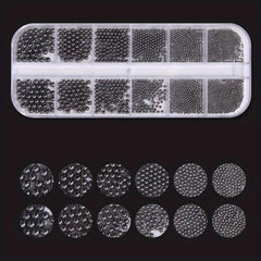 Nail Caviar Beads Nail Art Metal Mini Beads Size Round Steel Ball Beads
