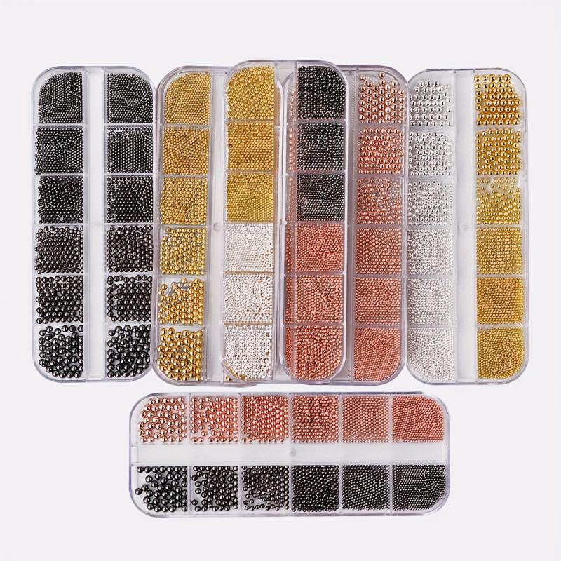 Nail Caviar Beads Nail Art Metal Mini Beads Size Round Steel Ball Beads