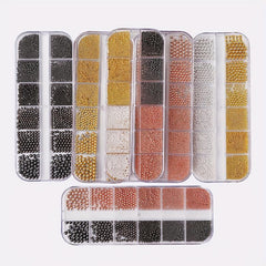 Nail Caviar Beads Nail Art Metal Mini Beads Size Round Steel Ball Beads