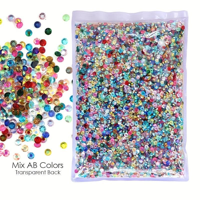 AB Rhinestones Jelly & Clear Flat Back Resin Rhinestones for DIY Crafts