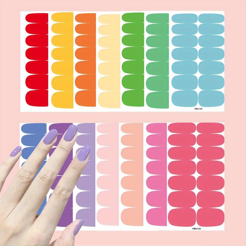 14 Sheets Solid Nail Polish Strips for Easy Nail Art