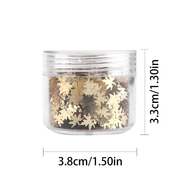 Maple Leaf Nail Sequins Glitter Flakes for Nail Art - Women's Nails