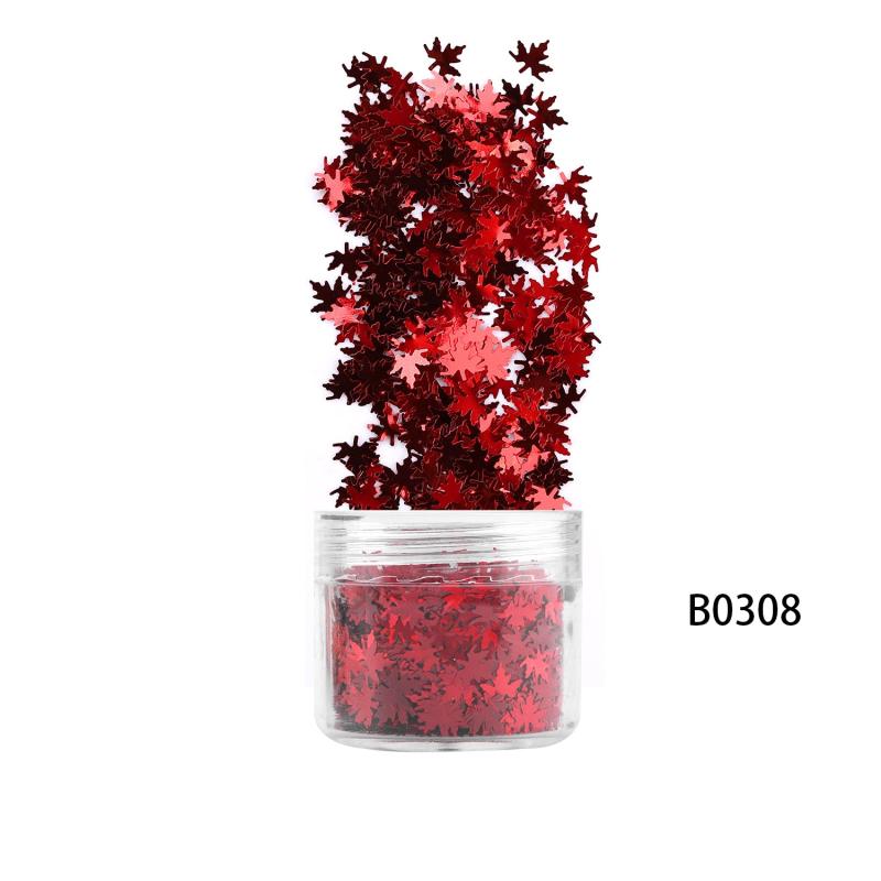 Maple Leaf Nail Sequins Glitter Flakes for Nail Art - Women's Nails