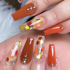 Maple Leaf Nail Sequins Glitter Flakes for Nail Art - Women's Nails