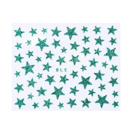 Glitter Star Nail Art Stickers Self Adhesive Nail Decals