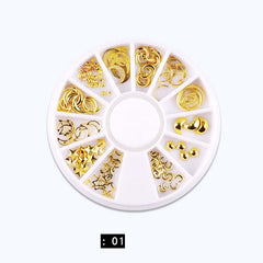 3D Alloy Nail Charms with Storage Container