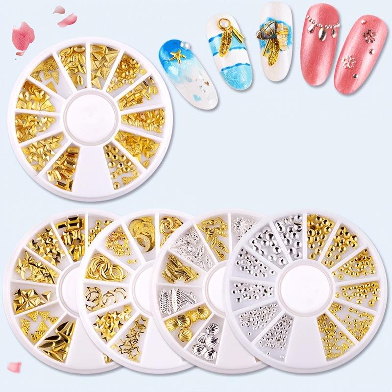 3D Alloy Nail Charms with Storage Container