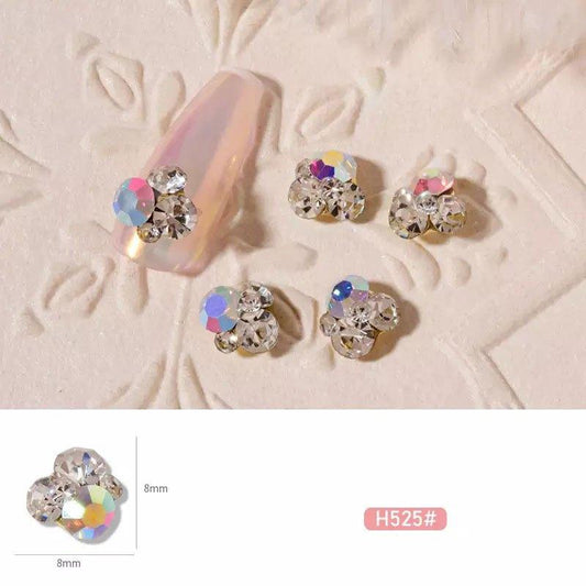 2 Pcs Colorful AB Crystal Nail Rhinestone For Nail Art Decoration
