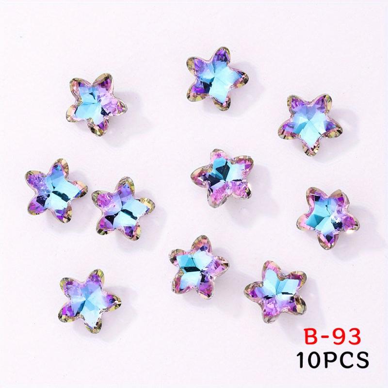 Starfish Rhinestones Nail Bling Crystal Gemstones Glass Pointed Back Nail Art