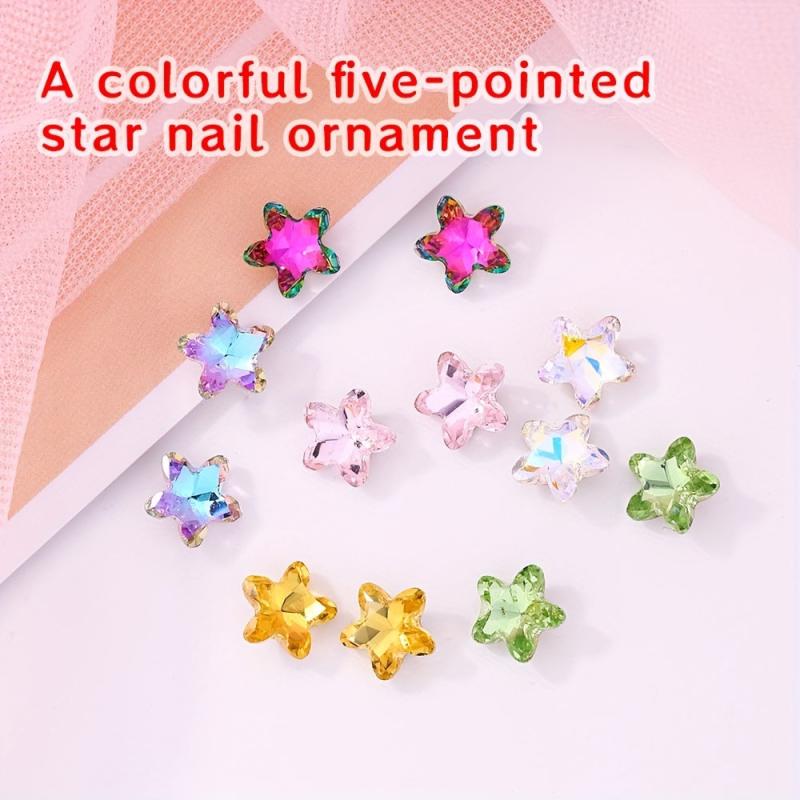 Starfish Rhinestones Nail Bling Crystal Gemstones Glass Pointed Back Nail Art
