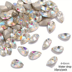 Crystal Glass Nail Art Gemstones Mixed Shapes