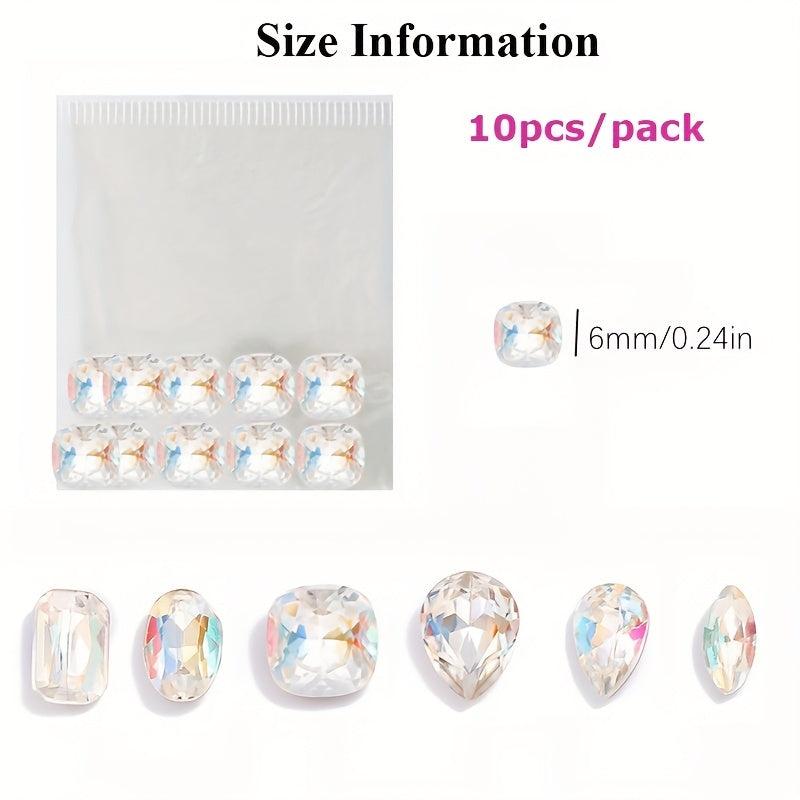 Crystal Glass Nail Art Gemstones Mixed Shapes