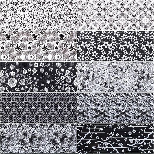 Lace Flower Nail Foil Transfer Stickers Nail Art Supplies