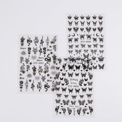 Butterfly Snake Nail Art Stickers Self Adhesive Nail Decoration