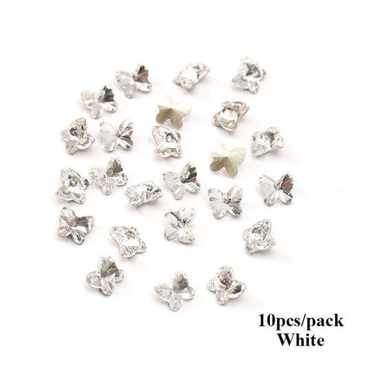 Aurora Butterfly Nail Art Artificial Diamonds Crystal Stones Nail Beauty Salon