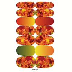 9 Sheets of Maple Leaf Nail Art Stickers for Autumn Nails