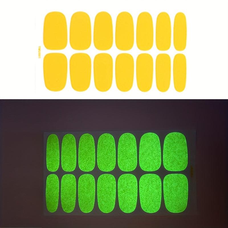 Luminous Self Adhesive Gel Nail Strips with Half Moon Nail File