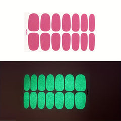 Luminous Self Adhesive Gel Nail Strips with Half Moon Nail File