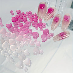 Peach Heart Nail Art Rhinestones For Nail Art Decoration