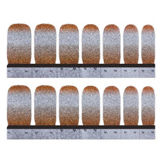 Gradient Glitter Nail Powder Vinyls Nail Stencil Set