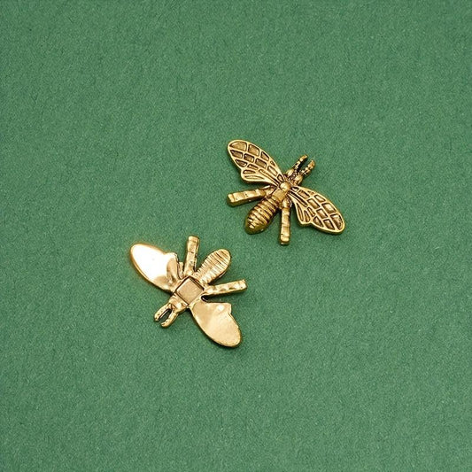 5pcs 3D Vintage Punk Metal Bee Nail Art Charms DIY Accessories