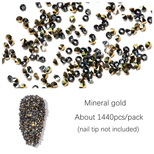 1440pcs Glitter Nail Gems Mini Rhinestones for Nail Art and Decoration