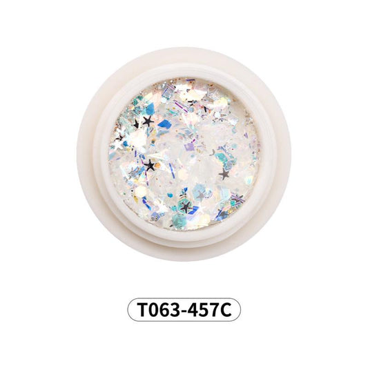 Colorful Rhombus Nail Glitter 3D Decoration Sparkling Flakes