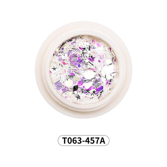 Colorful Rhombus Nail Glitter 3D Decoration Sparkling Flakes