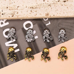 Skull Rose Nail Charms Retro Punk Nail Accessories