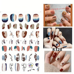 Rainbow Flower Cloud Nail Stickers Self-Adhesive Nail Decals