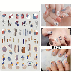 Rainbow Flower Cloud Nail Stickers Self-Adhesive Nail Decals