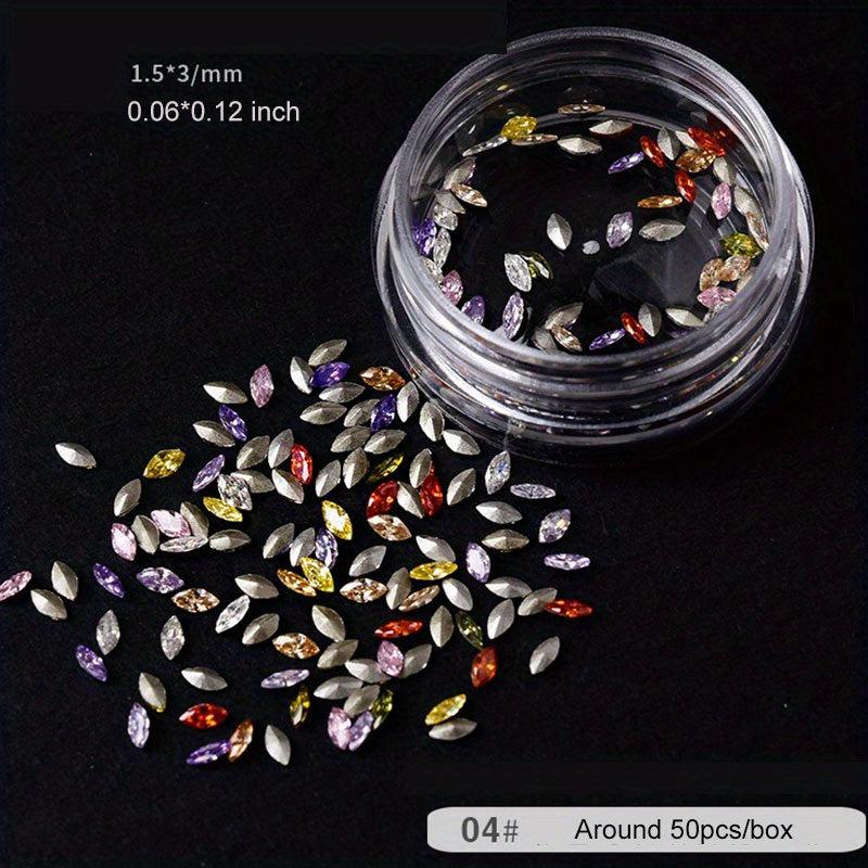 Iridescent Nail Art Rhinestones Zircon Gemstones DIY Accessories