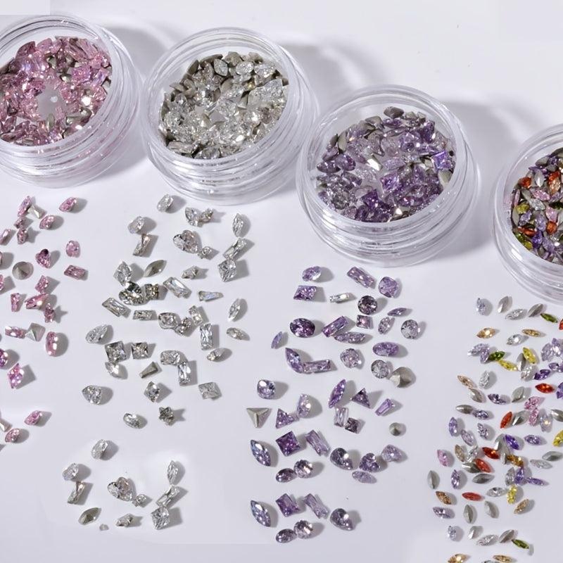 Iridescent Nail Art Rhinestones Zircon Gemstones DIY Accessories