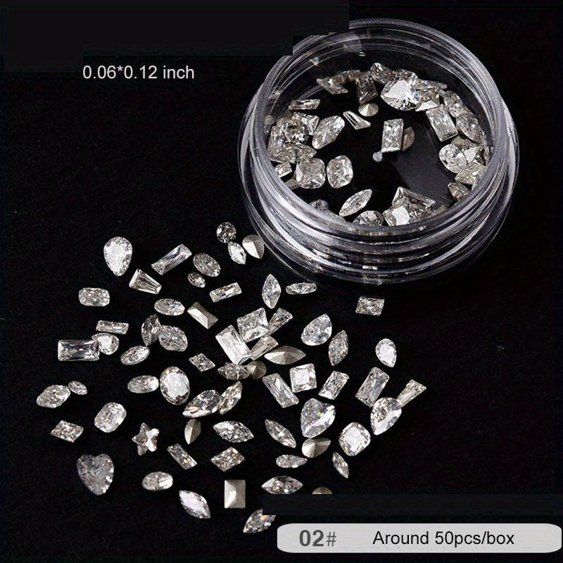 Iridescent Nail Art Rhinestones Zircon Gemstones DIY Accessories