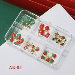 Christmas Nail Art Charms 3D Mixed Shapes with Rhinestones