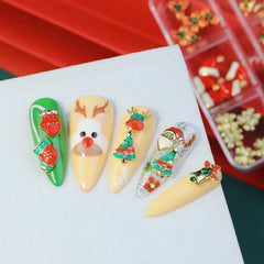Christmas Nail Art Charms 3D Mixed Shapes with Rhinestones