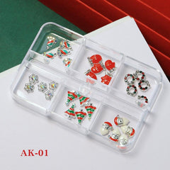 Christmas Nail Art Charms 3D Mixed Shapes with Rhinestones