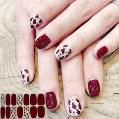 Leopard Nail Polish Stickers Self Adhesive Manicure Kit