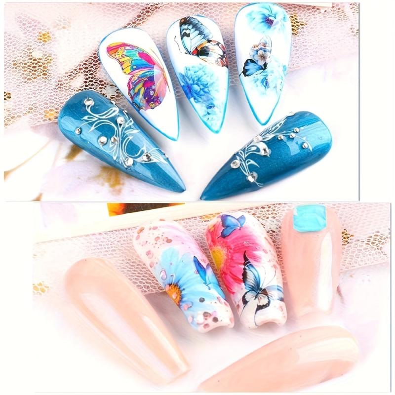 Butterfly Nail Art Stickers Self Adhesive Laser Butterflies Nail Art Decals