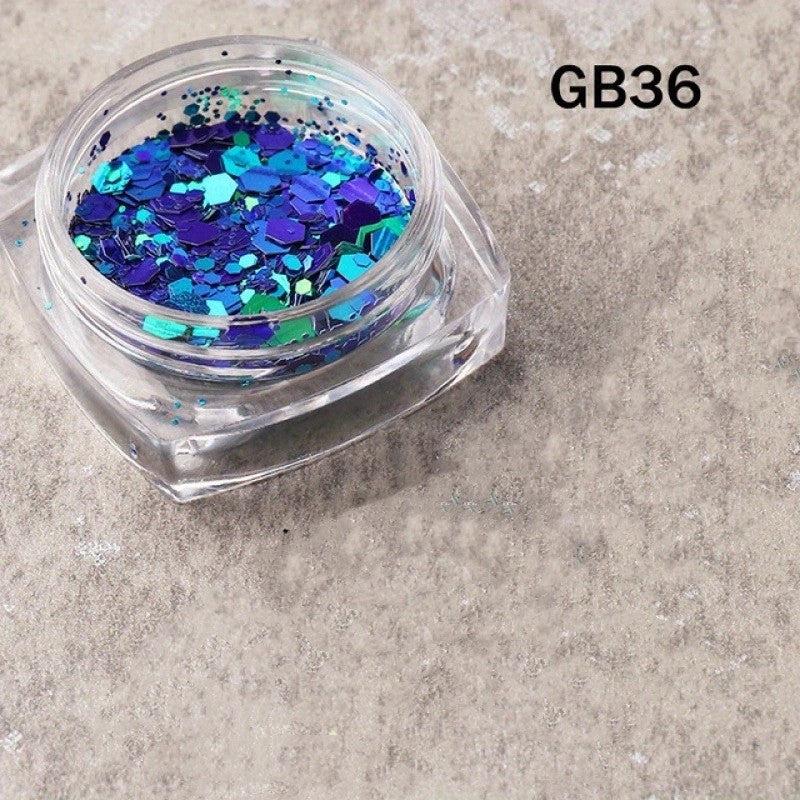 Glitter Sequins Holographic Mermaid Flakes DIY Nail Art