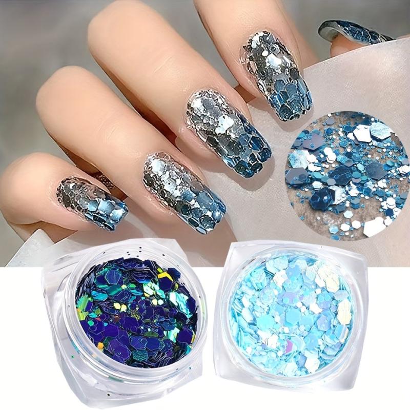 Glitter Sequins Holographic Mermaid Flakes DIY Nail Art