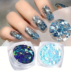 Glitter Sequins Holographic Mermaid Flakes DIY Nail Art