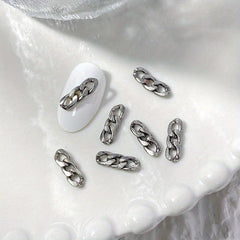 50 pcs 3D Punk Metal Chain Nail Art Charms DIY Manicure Alloy Accessory