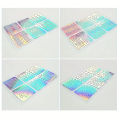 3D Laser Nail Decals Holographic Nail Stickers
