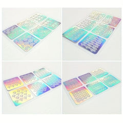 3D Laser Nail Decals Holographic Nail Stickers