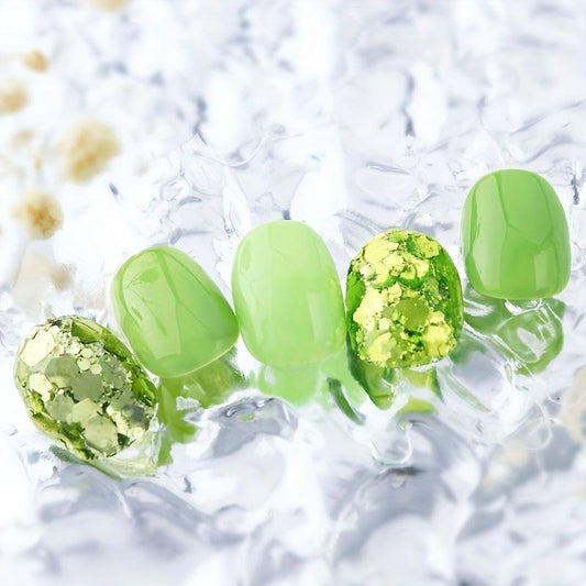 6pcs Green Hexagon Nail Glitter Sequins Chunky Flakes